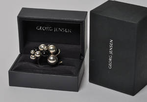 Georg Jensen Moonlight Grapes ring med agat - Stor model - str. 53