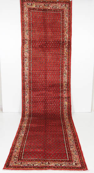 Handknuten persisk gallerimatta, Botemir 425 x 110 cm