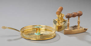 To strygejern samt kammerstage af messing 3