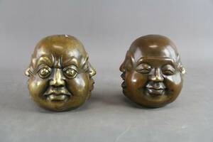 Huvuden i mässing 2 st