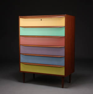 Dansk møbelproducent. Kommode, teaktræ