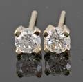 Earrings in 14kt set with brilliant cut diamonds 0.52 ct 2