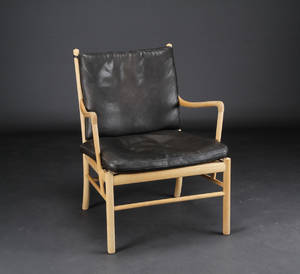 Ole Wanscher. Lænestol, Colonial Chair af asketræ, model PJ-149