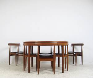 Hans Olsen, Esstisch mit 6 Stühlen in Teak für Frem Rojle 7