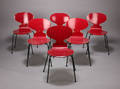 Spisestole af Arne Jacobsen, Myren, rødlakeret 6