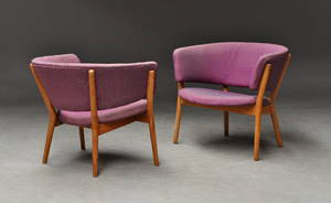Nanna Ditzel, Par lænestole af egetræ, model 83. 2
