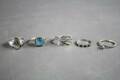 Ringar i silver 5 st