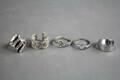 Ringar i silver 5 st