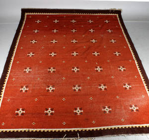 Matta, ull, 1900-talets mitt, signerad GAS, 300x390 cm