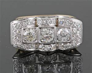 Diamond handmade ring in 18kt approx. 1.66ct This lot has been put up for resale under the new lot no. 3470822