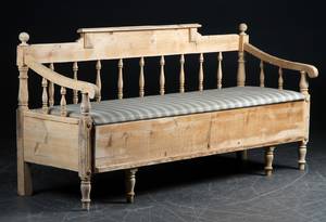 Svensk slagbænk af fyrretræ, 1800-tallet.