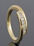 Diamond ring in plated gold approx. 0.16ct