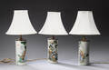 Tre kinesiske bordlamper af porcelæn. 3