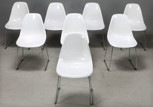 Ukendt møbelproducent. Skalstole med stålstel 8
