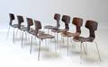 Arne Jacobsen 1902-1971. Sæt på otte stole, model 3103 8