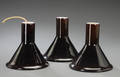 Holmegaard. Sæt pendeler af brunt glas. 3