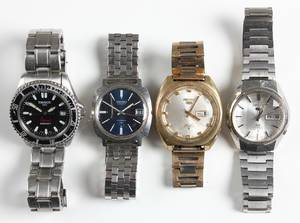Samling ure, Tre Seiko automatic samt Et Tissot quartz 4