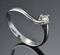 Brillant solitairering, ca 0.10 ct