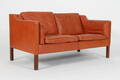 Børge Mogensen. To-pers. sofa, model 2212. Original betrukket