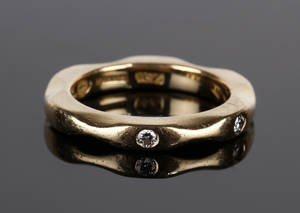 Georg Jensen Mirror brillantring af guld 18 kt.