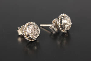 Par vintage ørestikker med diamanter