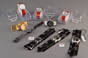 Samling på 8 herrearmbåndsure samt 1 dameur 9