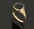 Herrering af 14 kt. guld, prydet med onyx