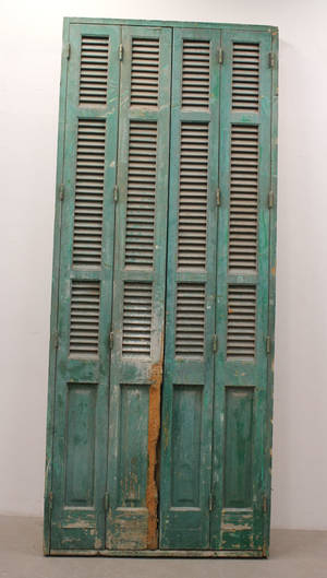 Hög dubbeldörr med jalusi, 18001900-tal