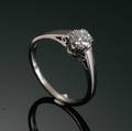 Vintage diamant solitairering, ca. 0.45 ct