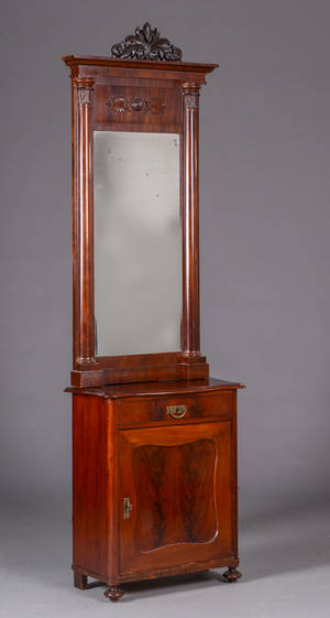 Konsol samt spejl, mahogni, omkr. 1860. 2