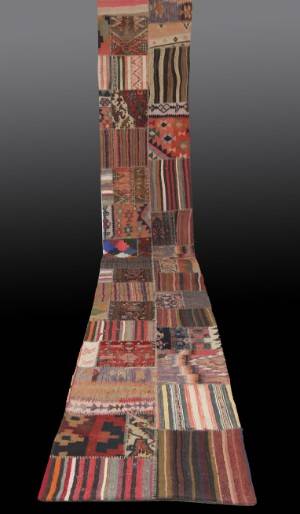 Matta, Patchwork Kelim, 575 x 84 cm