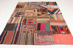 Matta, Patchwork Kelim, 232 x 180 cm