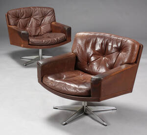 Dansk møbelproducent. Par lænestole, 1970erne 2