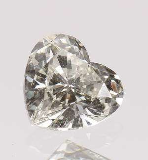 Uindfattet hjerteslebet diamant på ca. 0.50 ct. 
