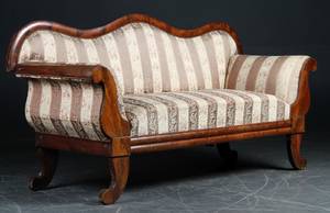 Tre-personers sofa af mahogni