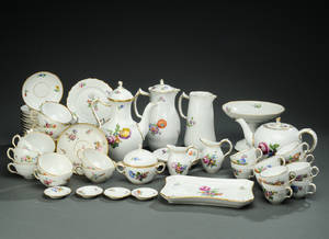 Kgl. Porcelæn. Saksisk Blomst kaffestel 69