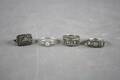 Ringar i silver 4 st 