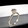 Solitär Brillantring in Gold, ca. 0.55 ct. mit Zertifikat