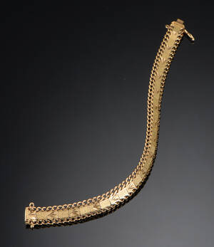Armbånd af 14 kt guld, ca. 18 gram 