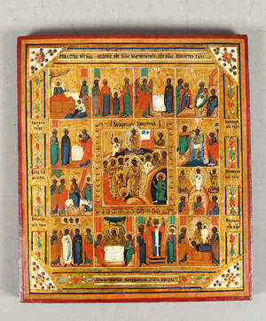 Russisk forgyldt ikon, 1800-tallet