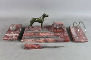 Skrivbordsset i marmor 4 delar