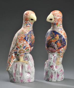 Et par kinesiske fugle af porcelæn 2