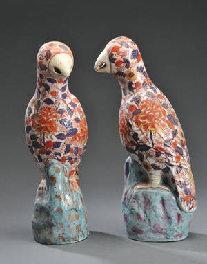 Et par kinesiske fugle af porcelæn 2 