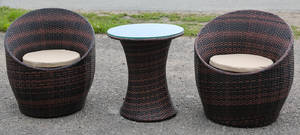 LIDO lounge stole med bord, beige betræk 3