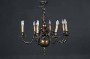 Kirkekrone af bruneret messing