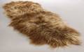 Økologisk Islandsk forligger, fåreskind - long wool. Farve Gyldenbrun melangé
