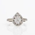 Ring 18 k vitguld briljanter