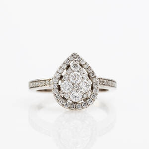 Ring 18 k vitguld briljanter