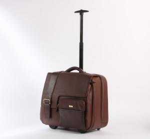 Apples. Rejsetaske i brun læder.