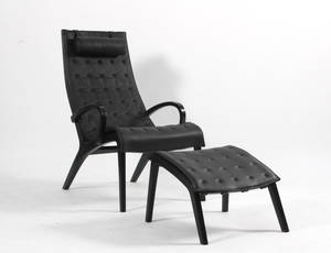 Juul Design. Lænestol med skammel, model Alberta 2